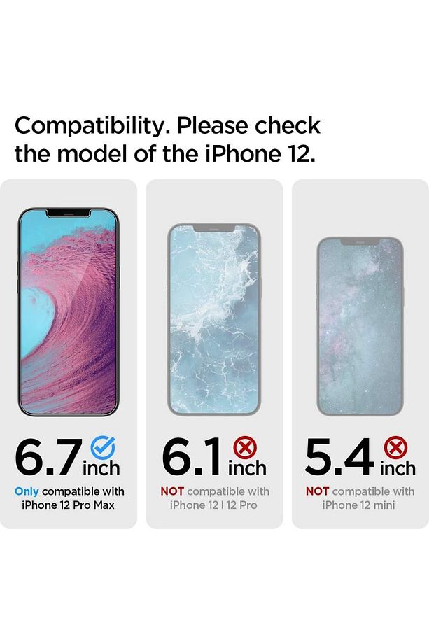 iPhone 12 Pro Max Cam Ekran Koruyucu Kolay Kurulum GLAS.tR AlignMaster (2 Adet) - AGL01790 - 7