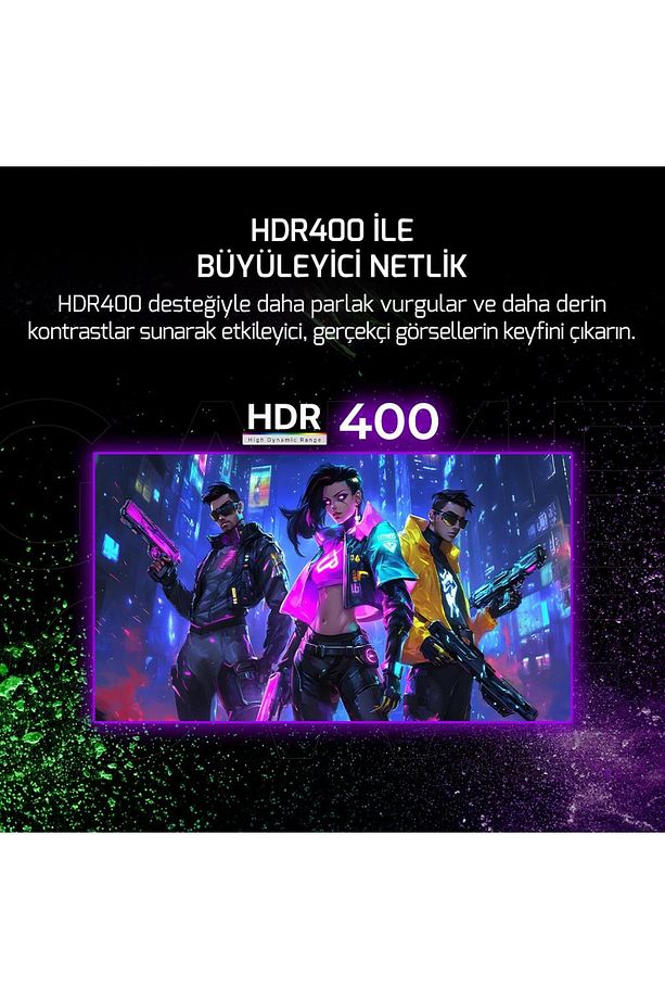 24″ Lucid S20 540Hz 0.2MS Flat Fast TN Pivot Rgb Gaming Monitör - 5