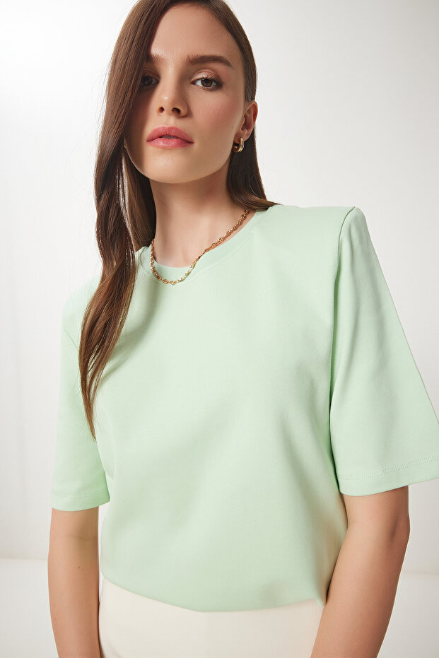 Padded Interlock T-Shirt Light Green Lus0085