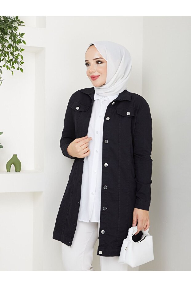 Denim Jacket 90 cm Length - 1