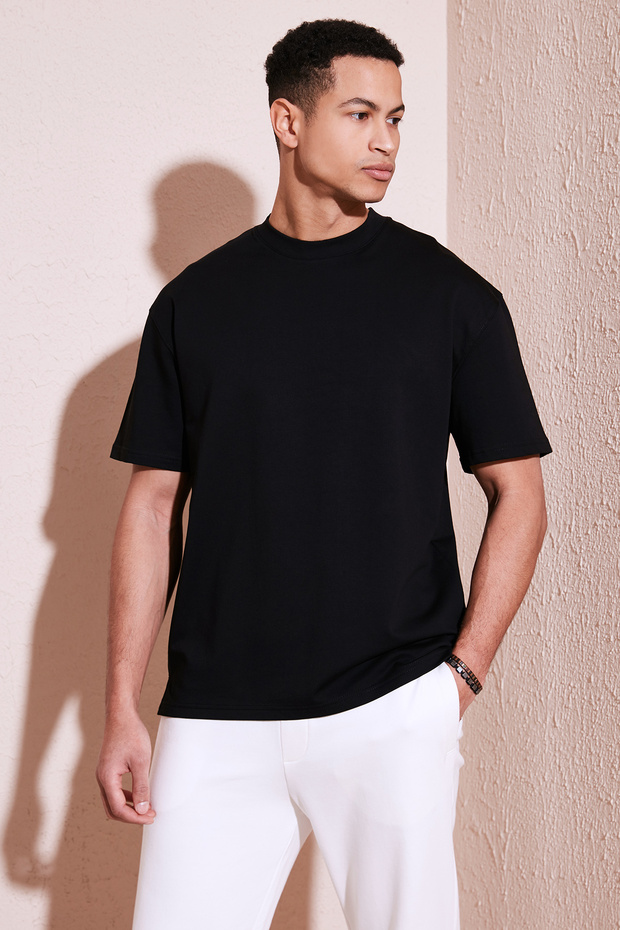 Cotton Crew Neck Relaxed Fit Basic t Shirt Men's t Shirt 5902610