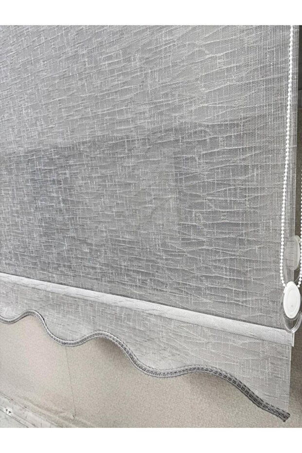 Keten Kumaşlı Çift Mekanizmalı Tül Stor Perde TSK1004 - 5
