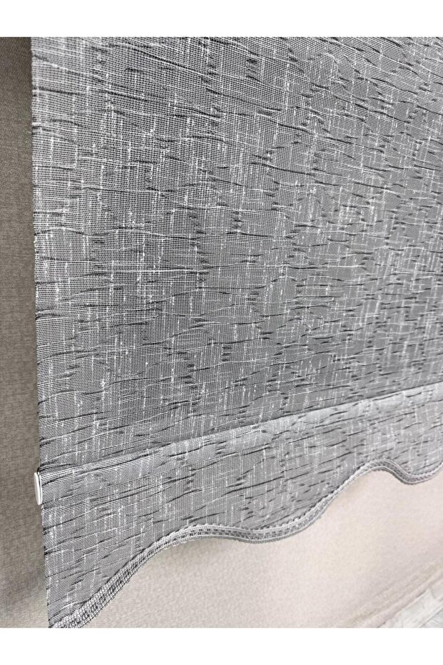 Keten Kumaşlı Çift Mekanizmalı Tül Stor Perde TSK1004 - 1