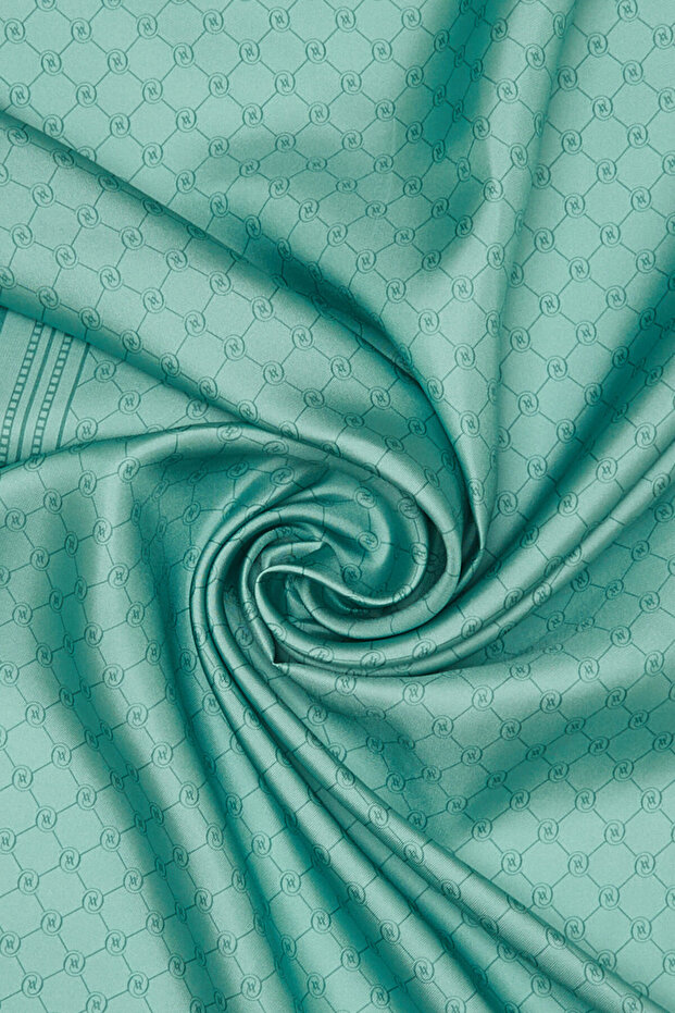 MONOGRAM DESENLİ İPEK ŞAL - 2