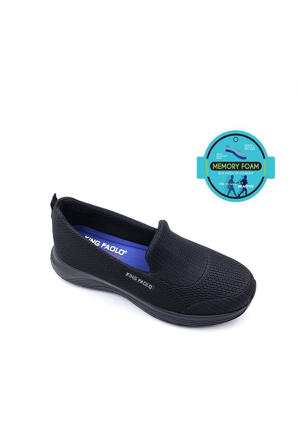 Memory Foam Taraklı Ayak Kadın Siyah Yazlık Tekstil Konfor Ayakkabı - 4