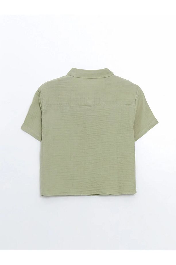 XSIDE Yeşil Regular Fit Müslin Kadın Gömlek - 2