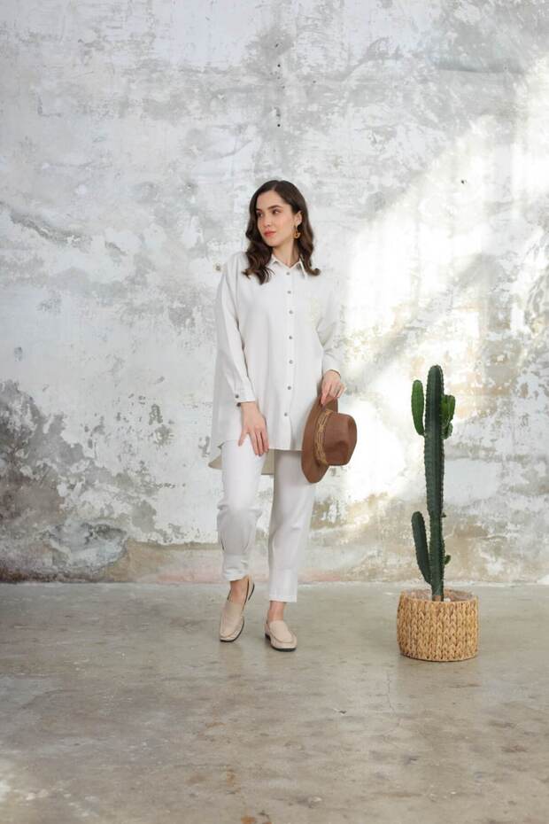 Oversize Kadın Gömlek - 2