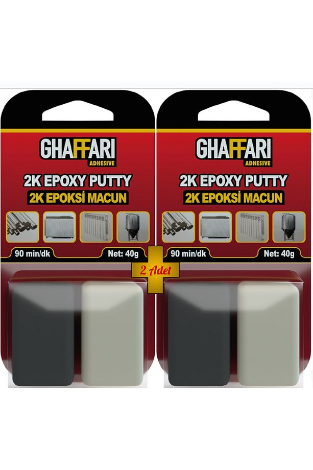 Ghaffari 2K EPOKSİ MACUN 40GR 2 ADET - 1