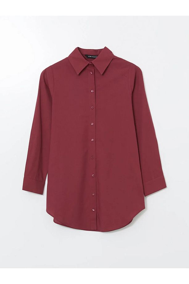LCW Modest Kırmızı Regular Fit Kadın Gömlek Tunik - 4