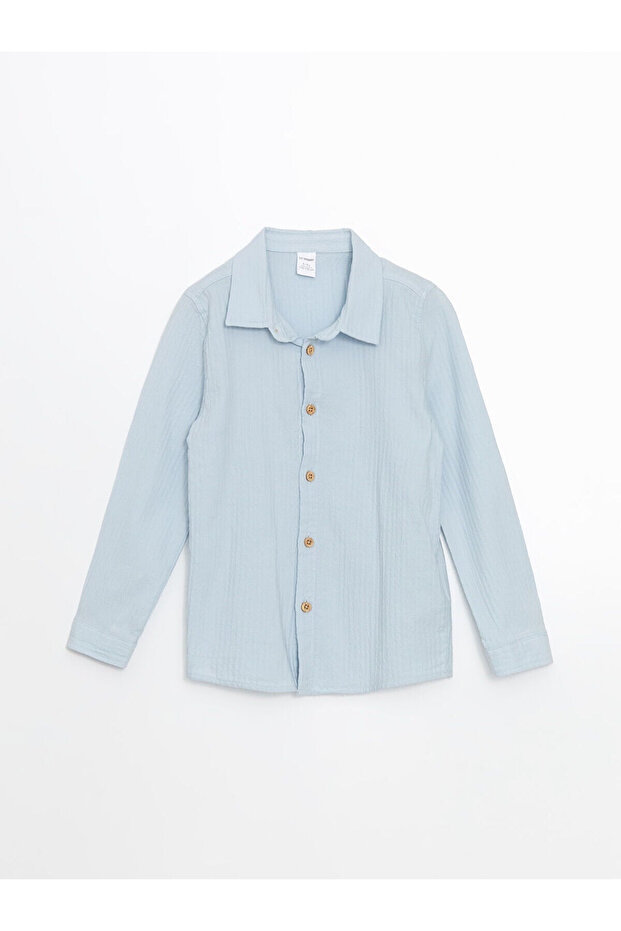 Özmarka New Season Textured Crinkle Boys' Shirt
