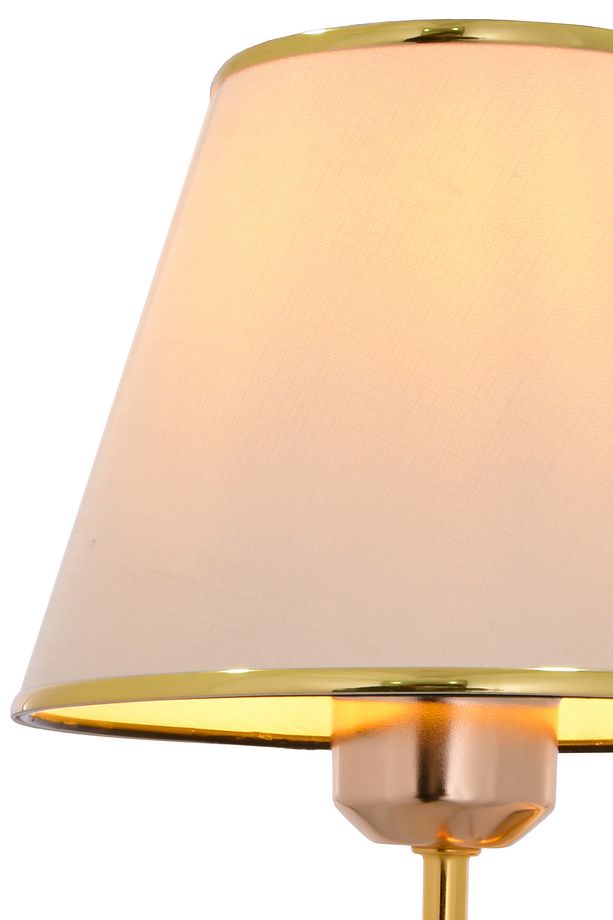 Gold Kaplamalı Krem Şapkalı Duvar Apliği Modern Aplik 1 Adet - 4