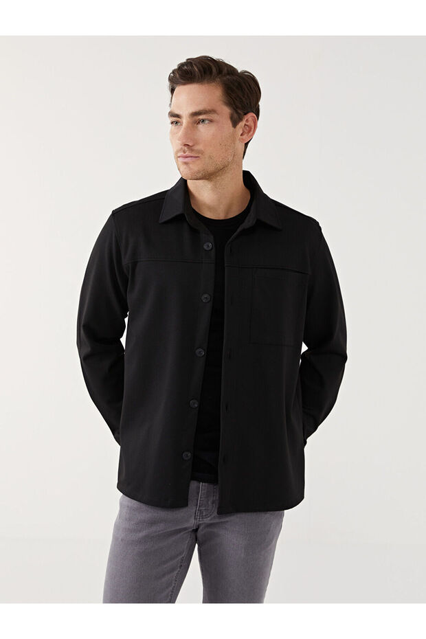 قميص رجالي بأكمام طويلة من NEVAVM بتصميم Regular Fit