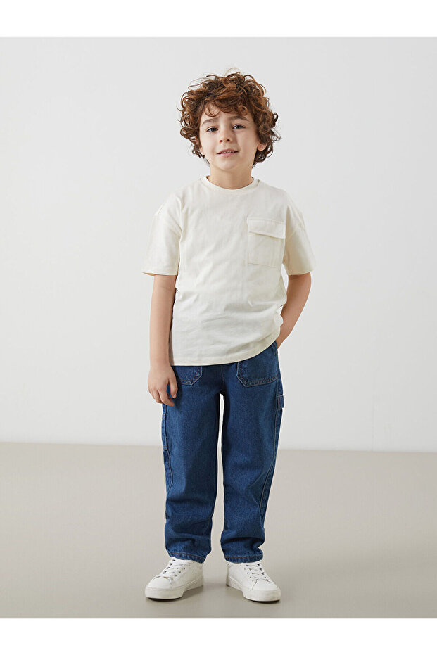 Elastic Waist Boy Jean Trousers