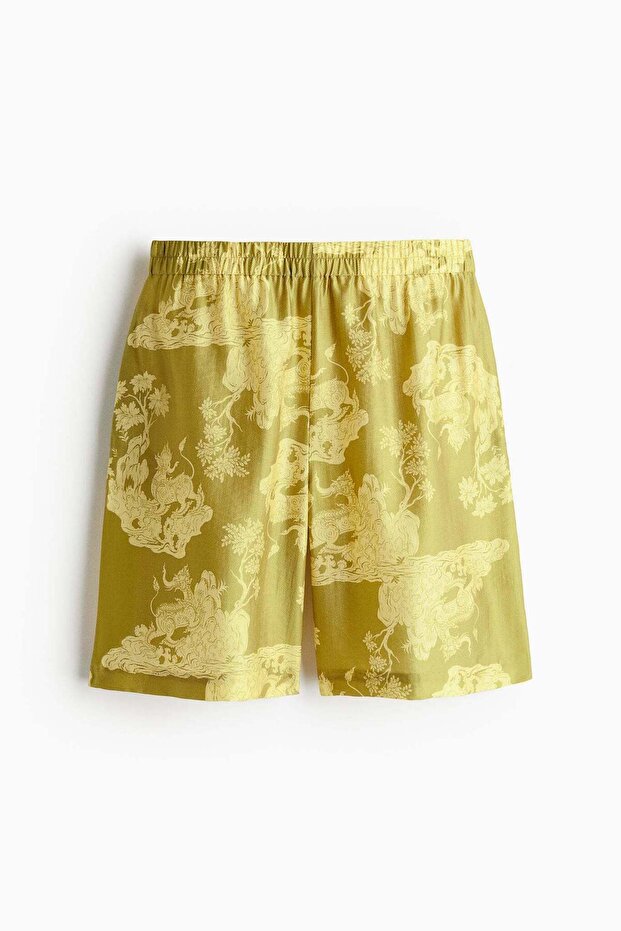 Patterned knee-length shorts - 1
