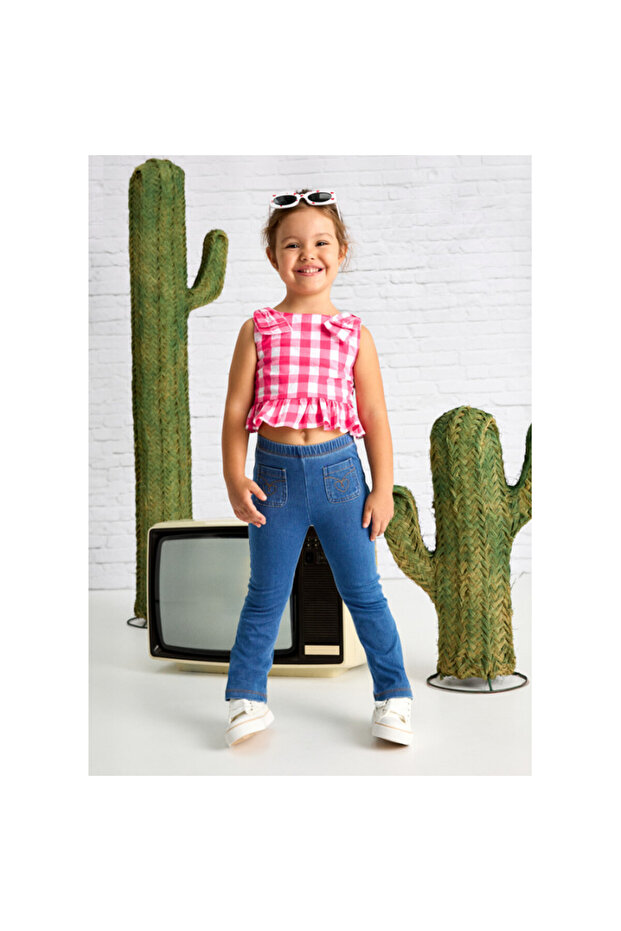 3702 Flare Denim Leggings, Lightweight for Girls