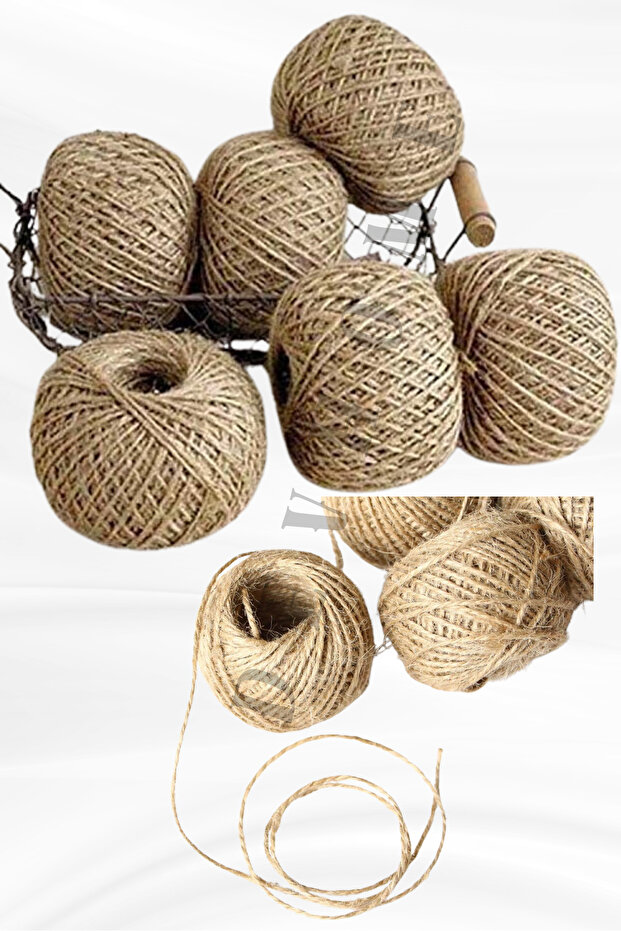 4 Pieces 100 MtJute String Whip String Hessian String Linen String - Wicker String Ornament Hobby Handcrafted Ornament Jute String - 6