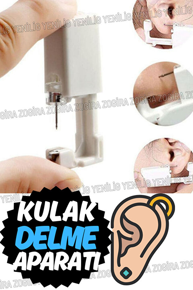 Ağrısız Kulak ve Burun Delme Aparatı (2 Adet) - Evde Profesyonel ve Kolay Kullanım İçin İdeal - 1