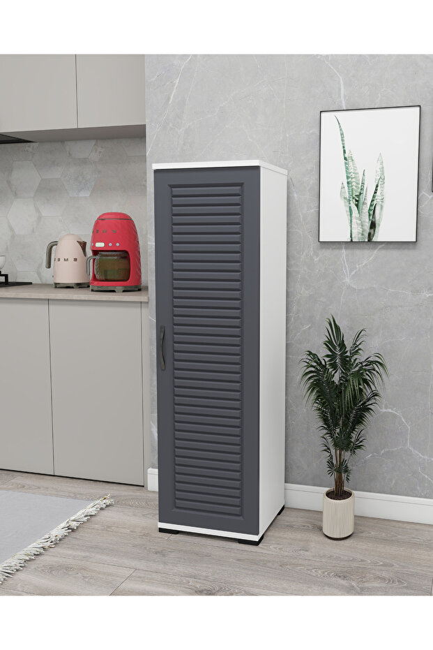 Çok Amaçlı Kapaklı Dolap Mutfak Dolabı Kiler Dolabı Tek Kapaklı Çok Amaçlı Banyo Dolabı Tek - 1