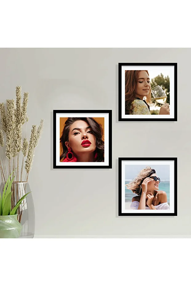 Duvara Yapışan Sök-tak Çerçeve 3'lü Set 21x21 Cm - 2
