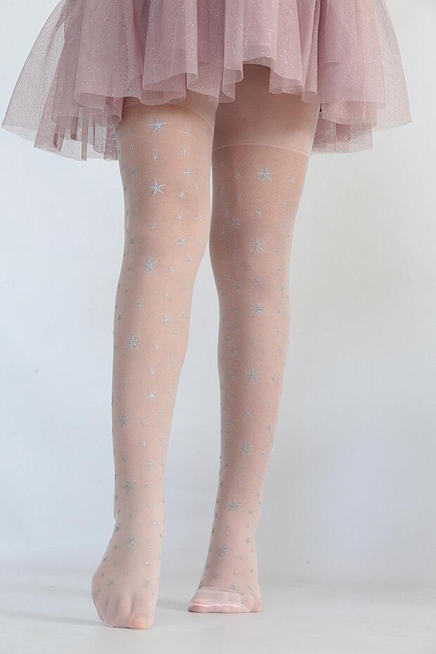 Star Simli Çocuk Küloltlu Çorap Pembe - 2