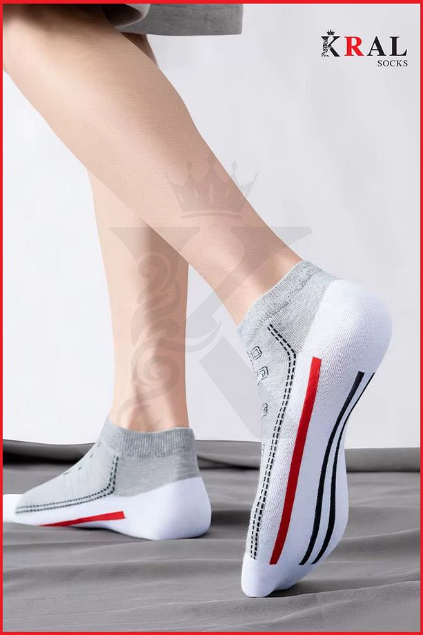 Kadın - Erkek (5 ÇİFT) Spor Ayakkabı Model Pamuklu Terletmez Çorap Seti - 4