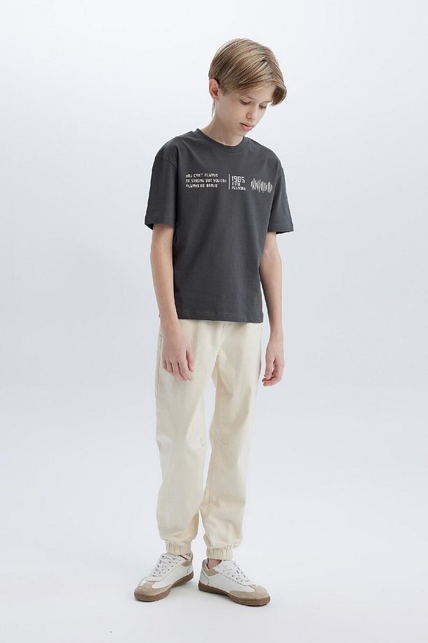 Erkek Çocuk Jogger Fit Standart Paça Gabardin Pantolon D7795a825sp - 4