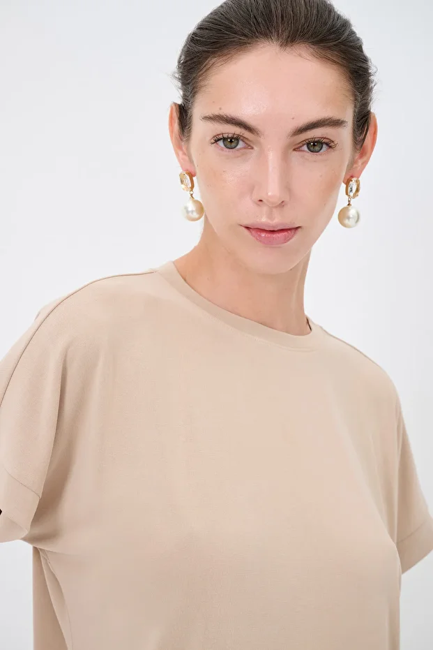 Kısa Kollu Örme Bluz - 3
