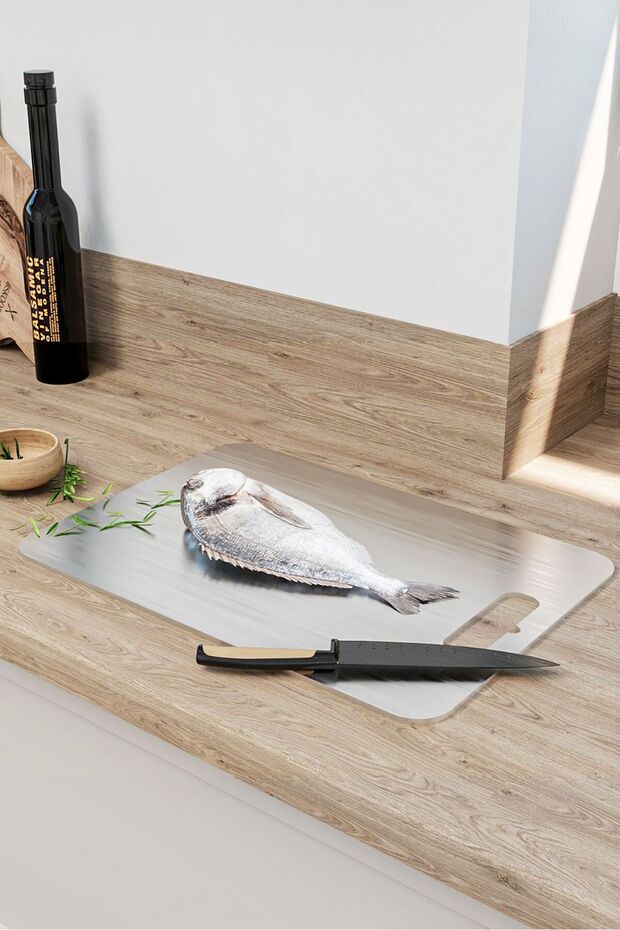 Stainless Steel Cutting Board - Hygienic Kitchen Cutting Board - Meat Vegetable Fruit Bread Cutting Board