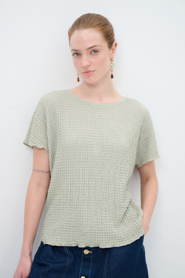 Kısa Kollu Bluz - 5