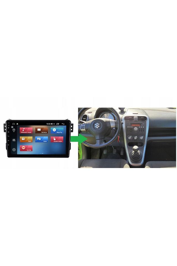 Suzuki Splash Araç Multimedya Android Ekran Carplay Navigasyon Double Teyp 2+32 9" 10-13 Black BLUEW - 5
