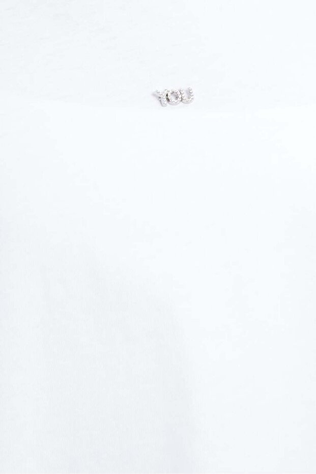 White-Short Sleeve Basic T-Shirt - 5