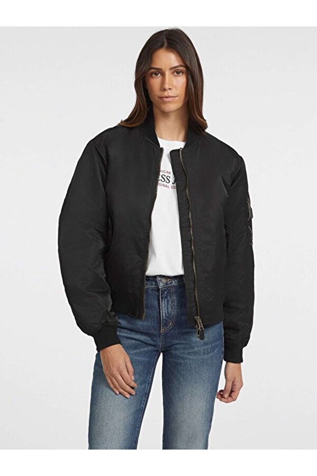 Jeans Kadın Bomber Ceket - 1