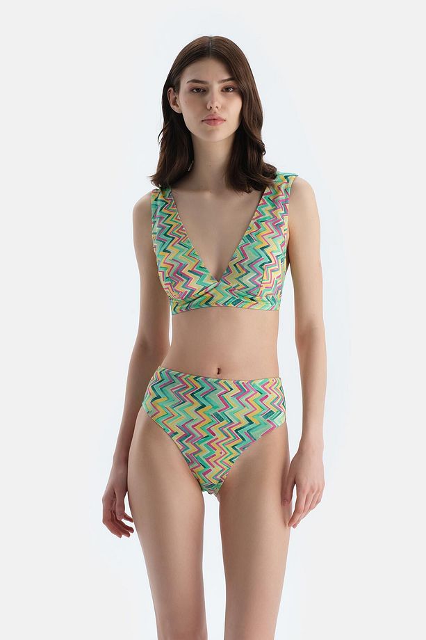 Multıcolor Yüksel Bel Bikini Alt - 4