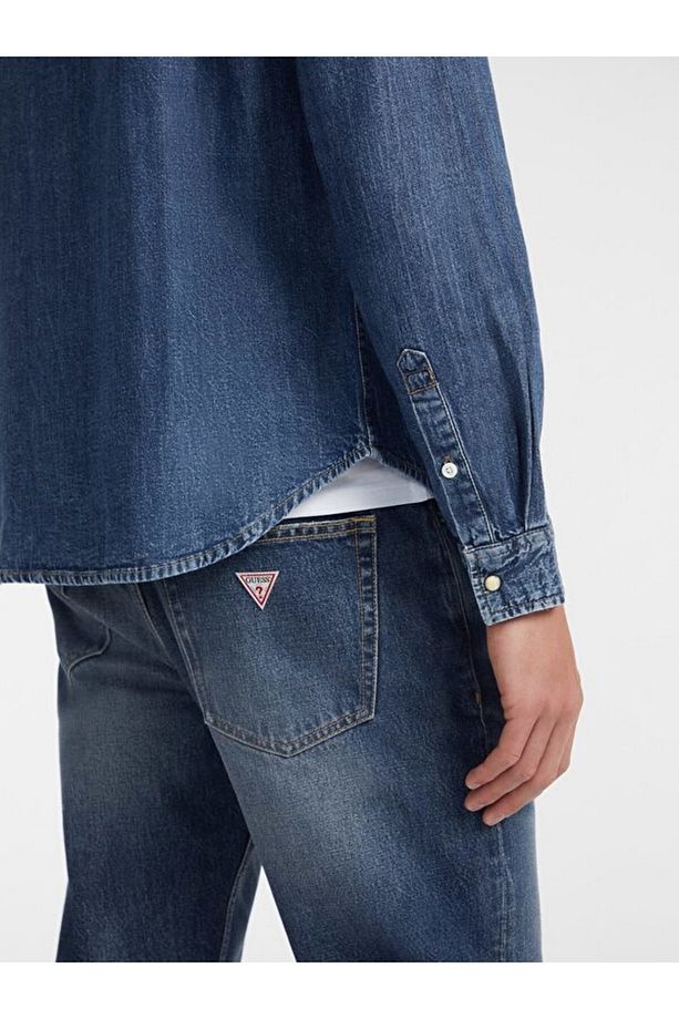 Jeans Gj Slım Ls Denım Shı Erkek Mavi Gömlek M4yh55d5eı1-gjrw - 5