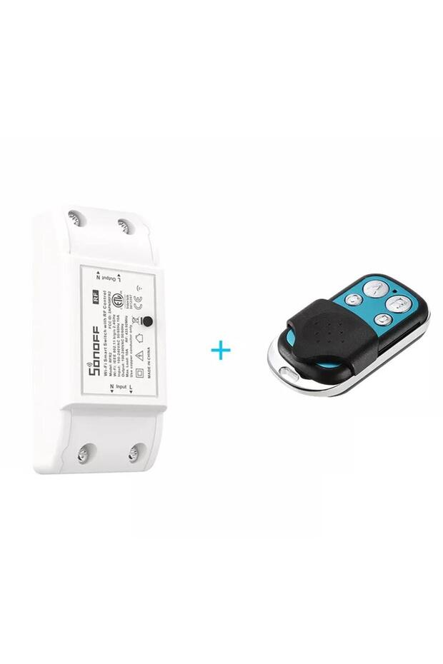 Basic Switch Wifi Akıllı Ev Rölesi Kumanda Ile Birlikte (GOOGLE HOME & ALEXA UYUMLU) - 1
