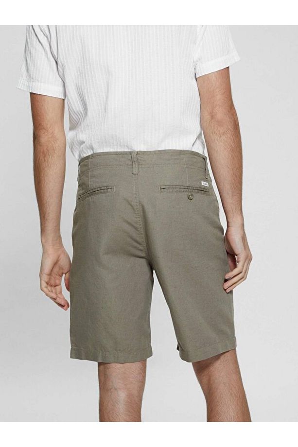 Eco Erkek Pamuk Keten Regular Fit Şort - 4