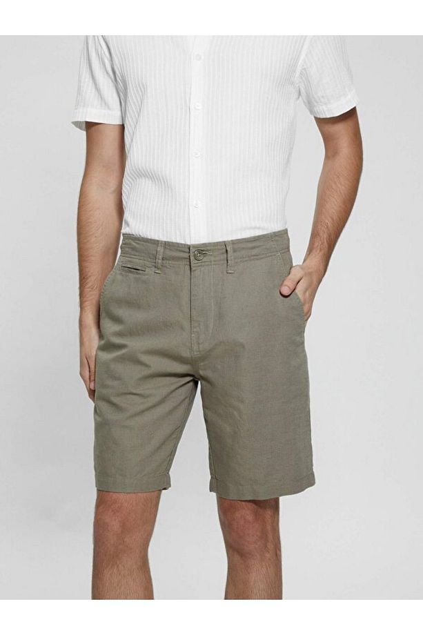 Eco Erkek Pamuk Keten Regular Fit Şort - 1