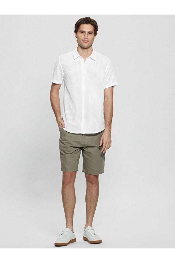 Eco Erkek Pamuk Keten Regular Fit Şort - 2
