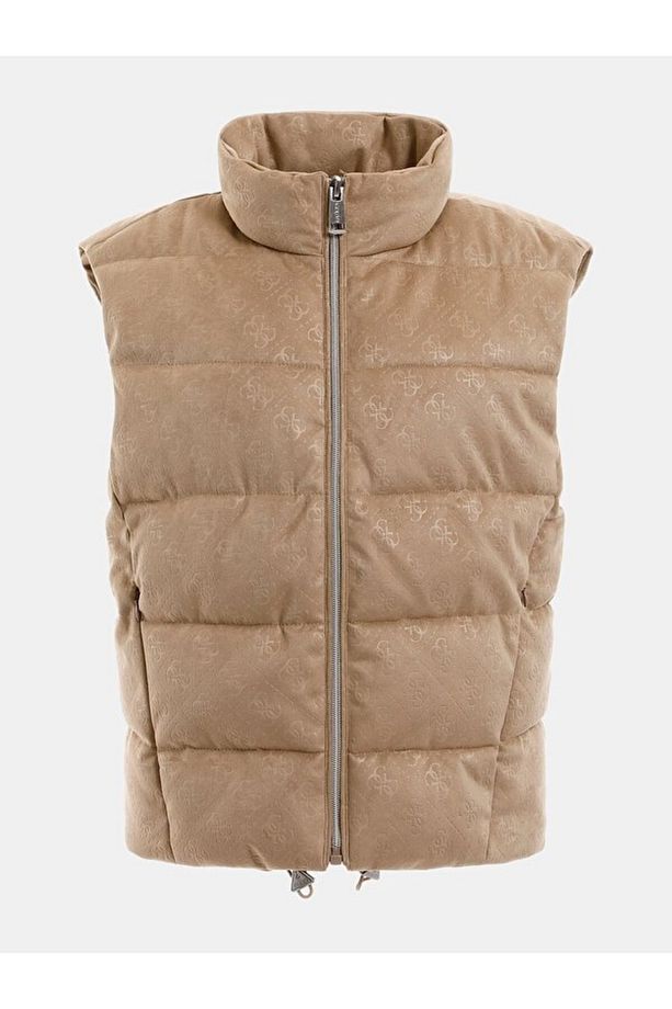 Jole Logolu Slim Fit Dik Yaka Yapay Süet Şişme Yelek YELEK W3YN38WFIY0 A10L - 2