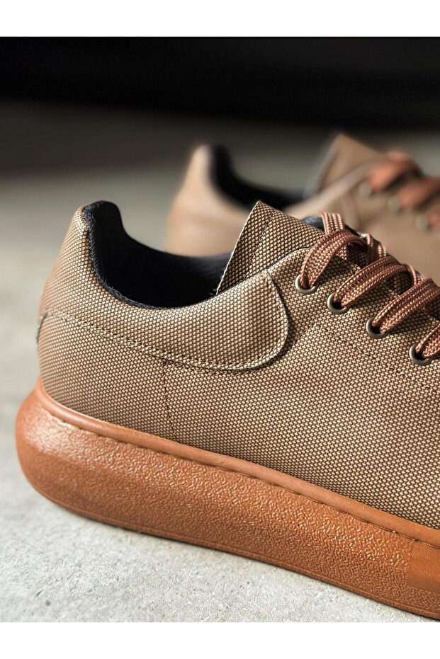 Yüksek Taban Günlük Ayakkabı Tırtıklı 041 Taba - 3