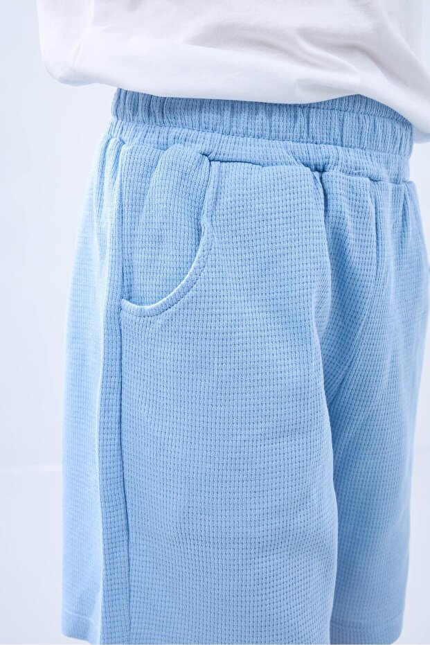 Basic Erkek Çocuk İkili Bermuda Şort Yeşil Mavi - 7