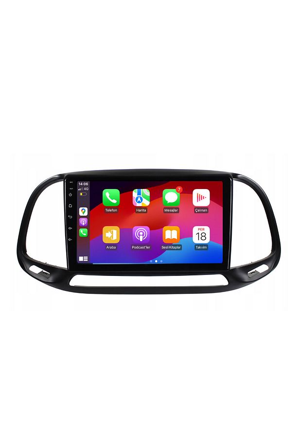 Fiat Doblo Araç Multimedya Android Ekran Carplay Navigasyon Double Teyp 4+64 9" 15-21 Black BLUEWAY - 3
