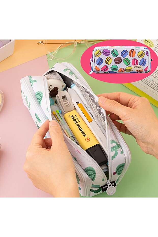 حقيبة أقلام رصاص كبيرة الحجم ذات 3 حجرات B - 5