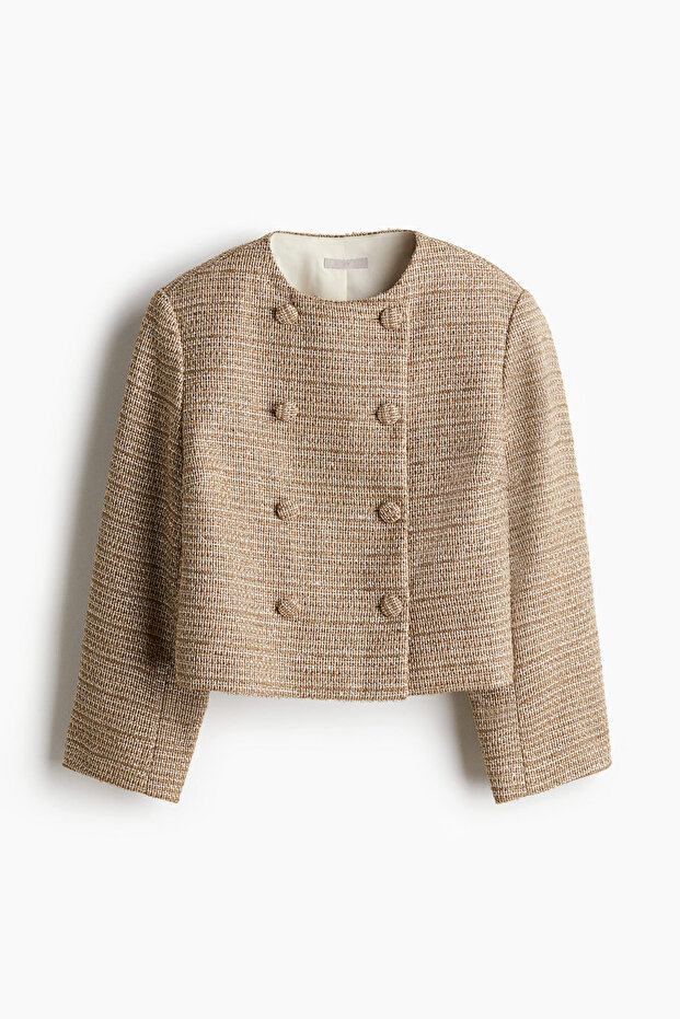 Tekstüre Kruvaze Ceket - 2