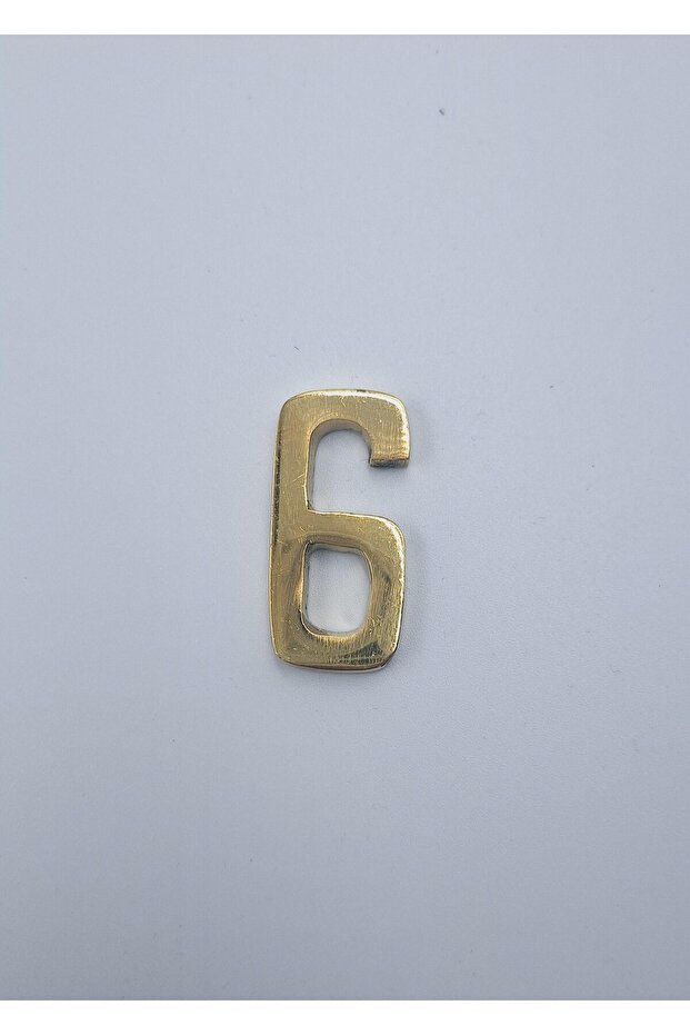 Brass Casting Number 4cm Plain No:6
