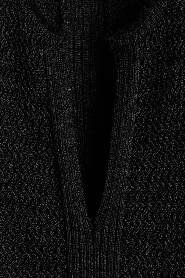 Rafya Görünümlü Kaftan Elbise - 6