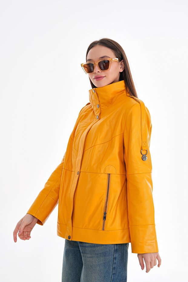 Kadın Deri Mont - 5