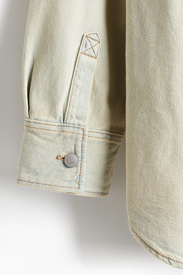 Oversized Fit Kot Gömlek - 6