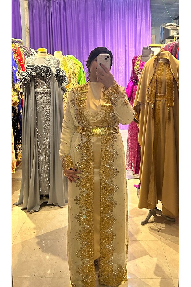 Boncuklu kaftan - 1