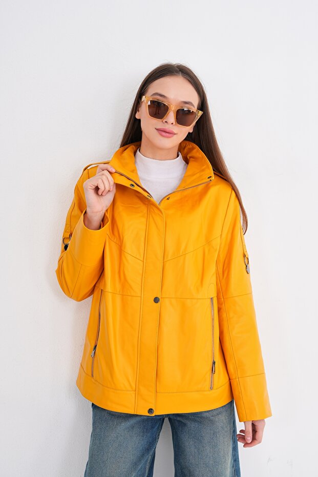 Kadın Deri Mont - 8